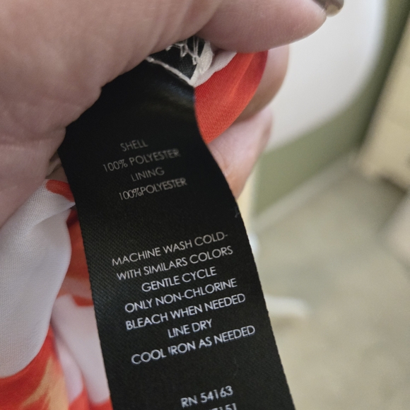 🩵 2/$10 or 3/$14 JH Collectibles White & Orange Floral Dress - Picture 5 of 5